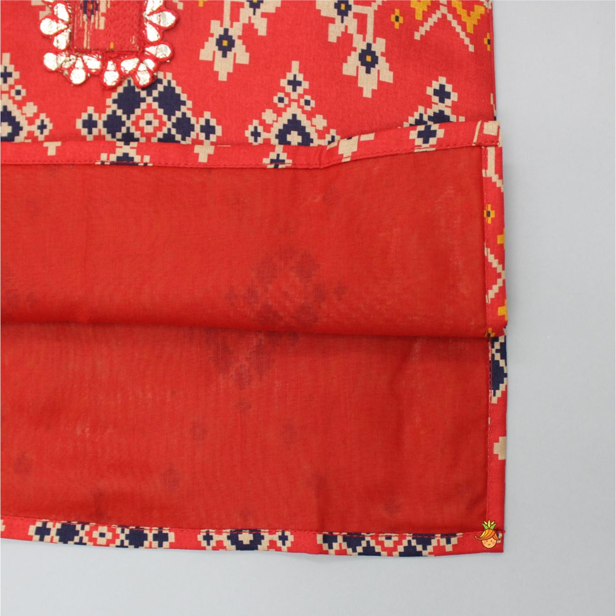 Patola Printed Threadwork Embroidery Kurta
