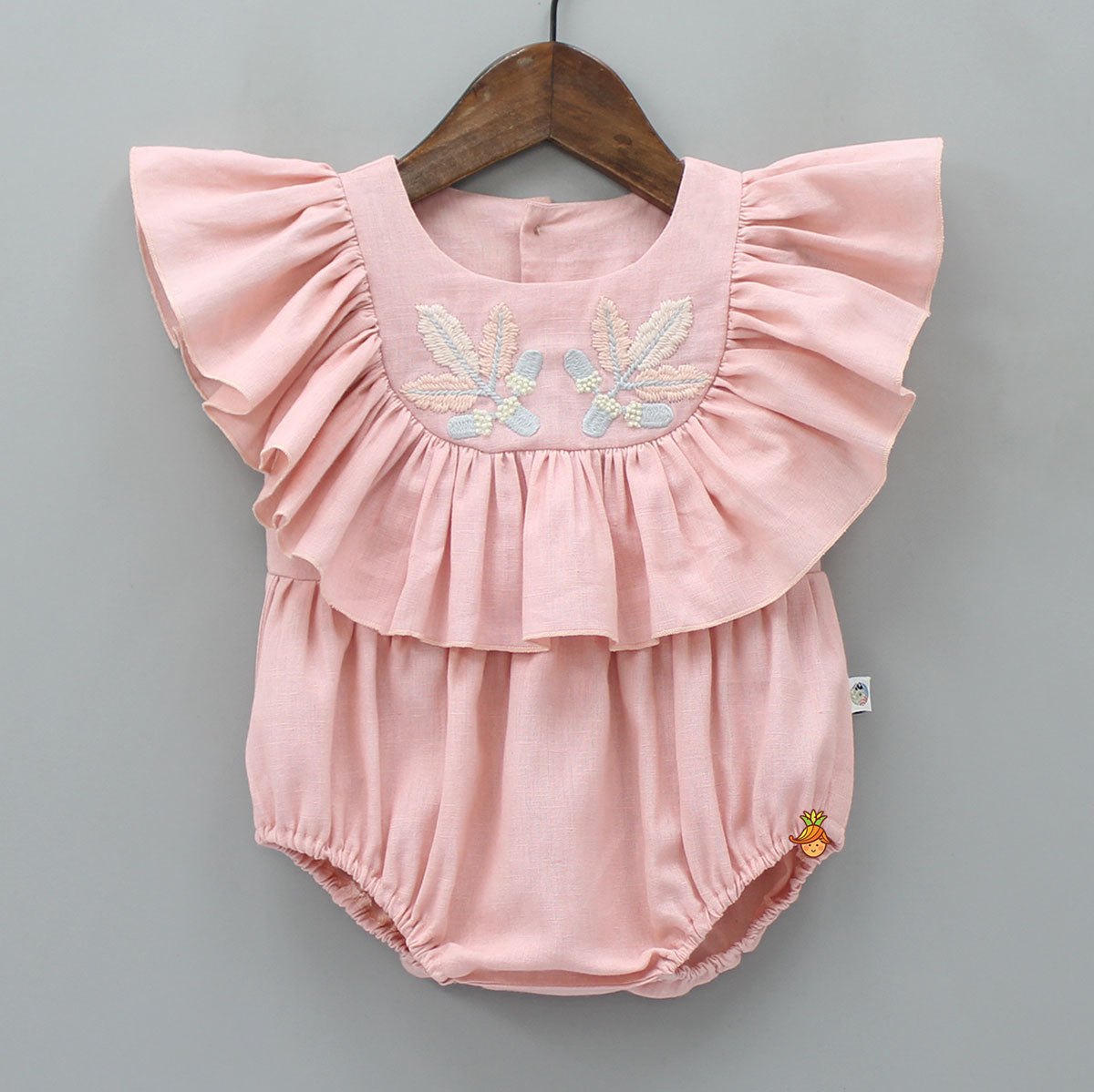 Organic Embroidered Frilly Bodysuit