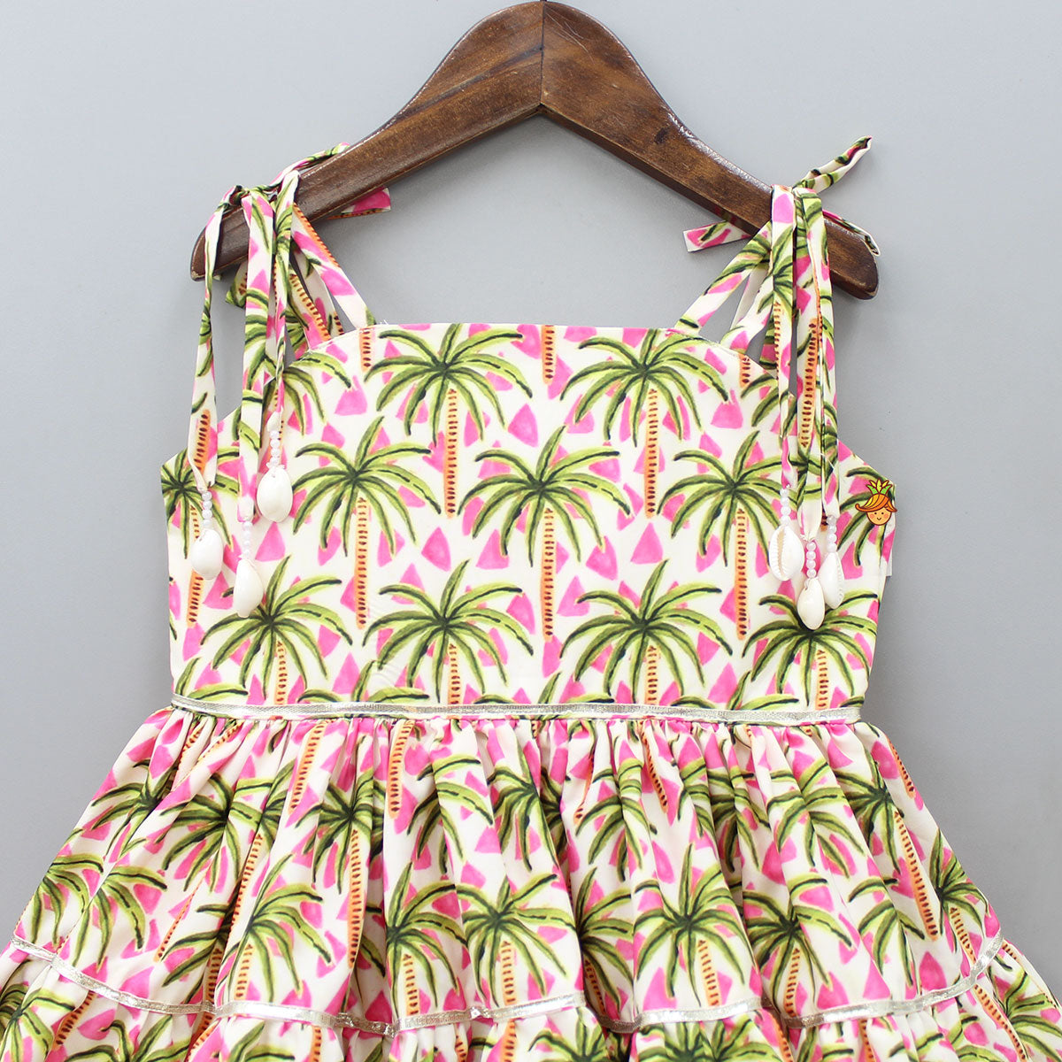 Tropical Printed Tiered Dress