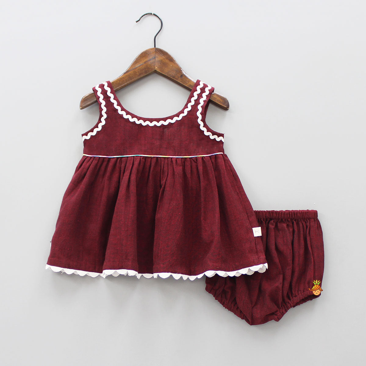 Lace Work Infant Top And Bloomer Set