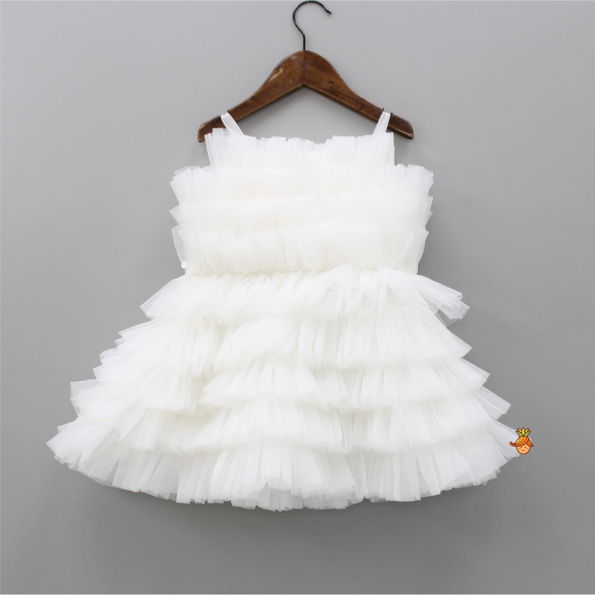Stunning Ruffled White Dress