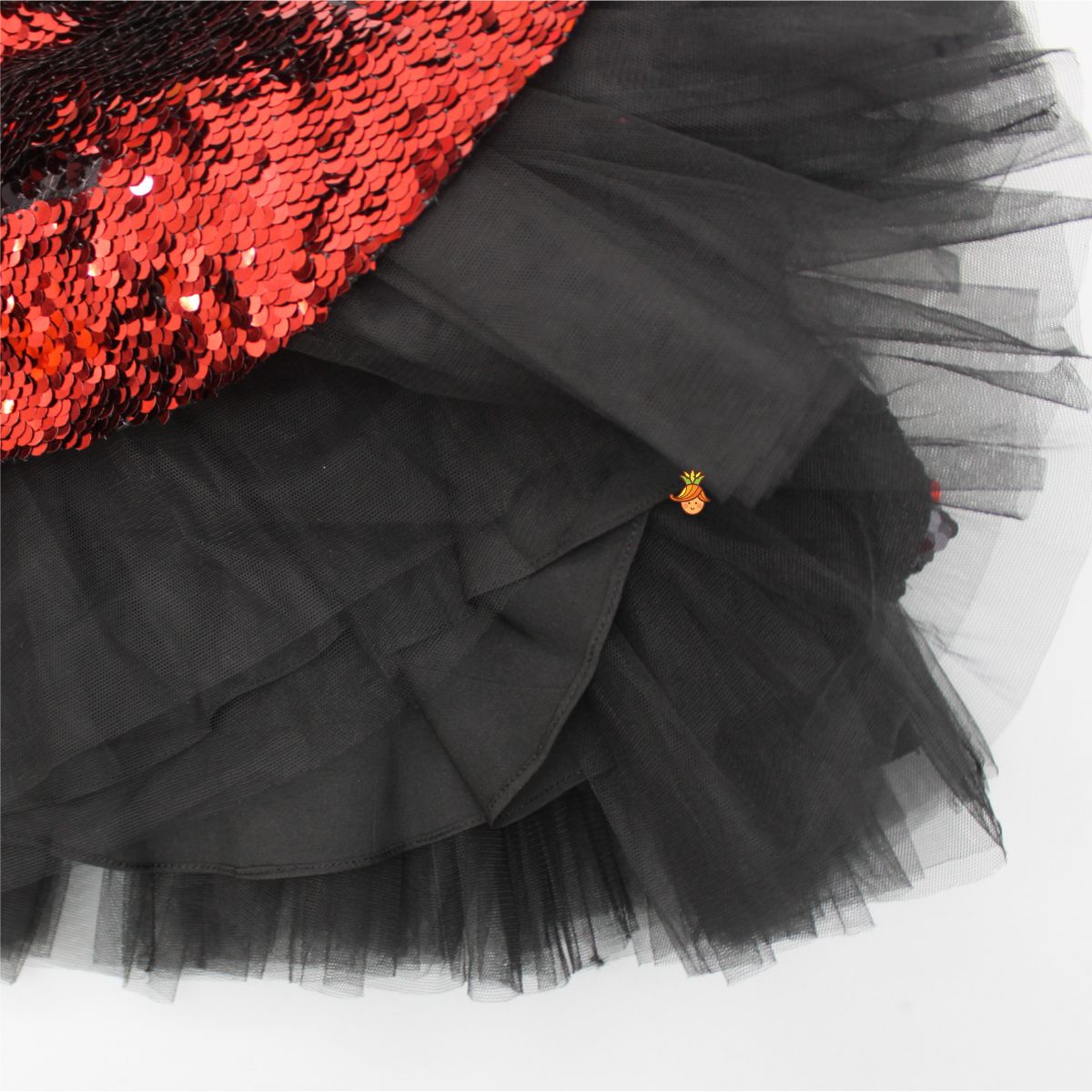 Flip Up Reversible Sequined Black Dress