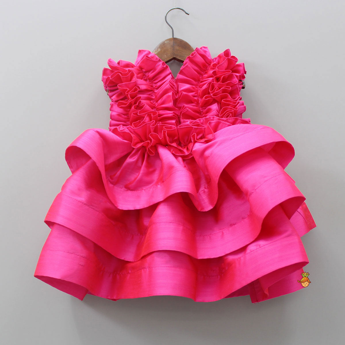 Pink Frills Enhanced Layered Dress