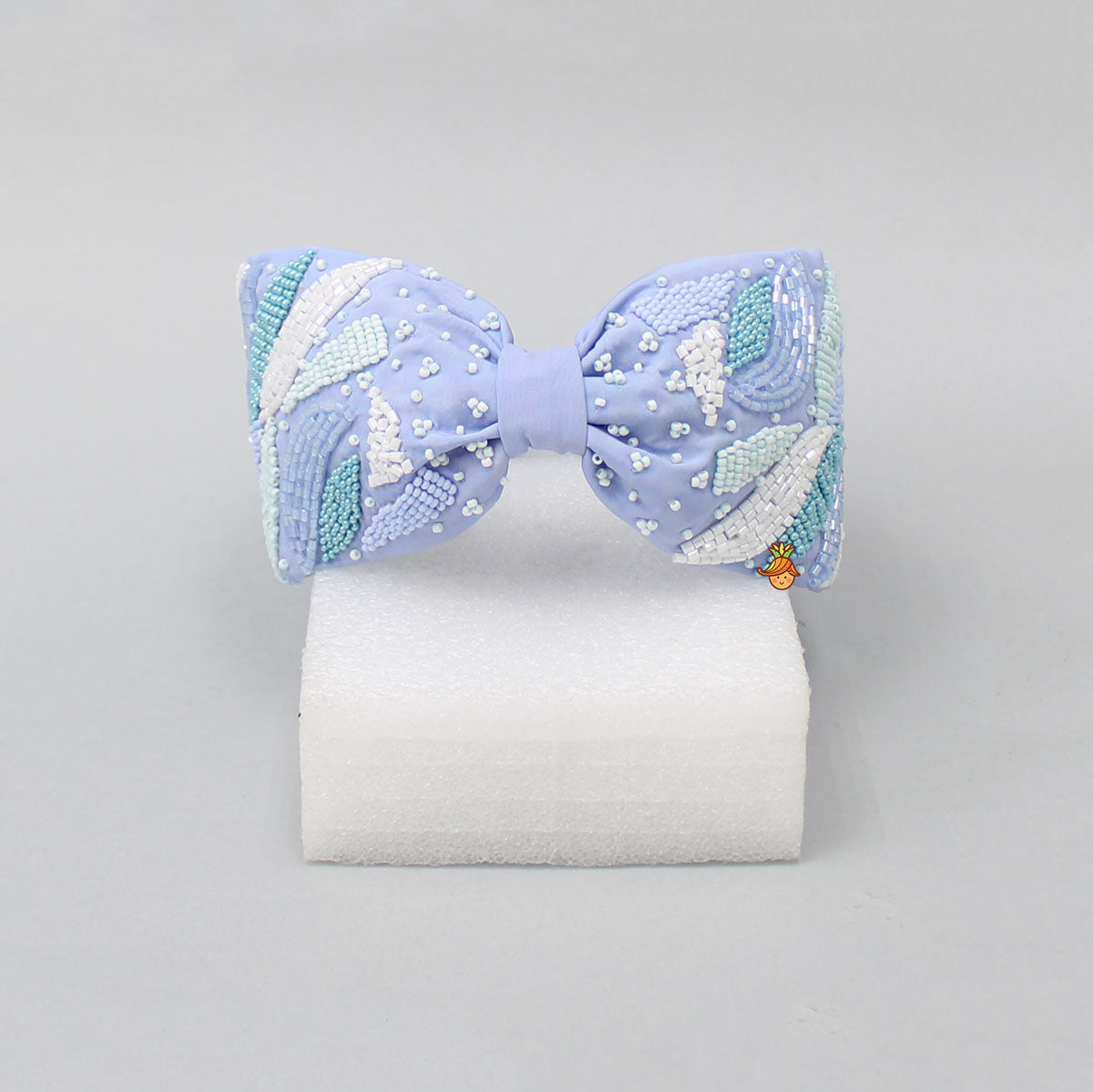 French Crepe Blue Knot Hair Band