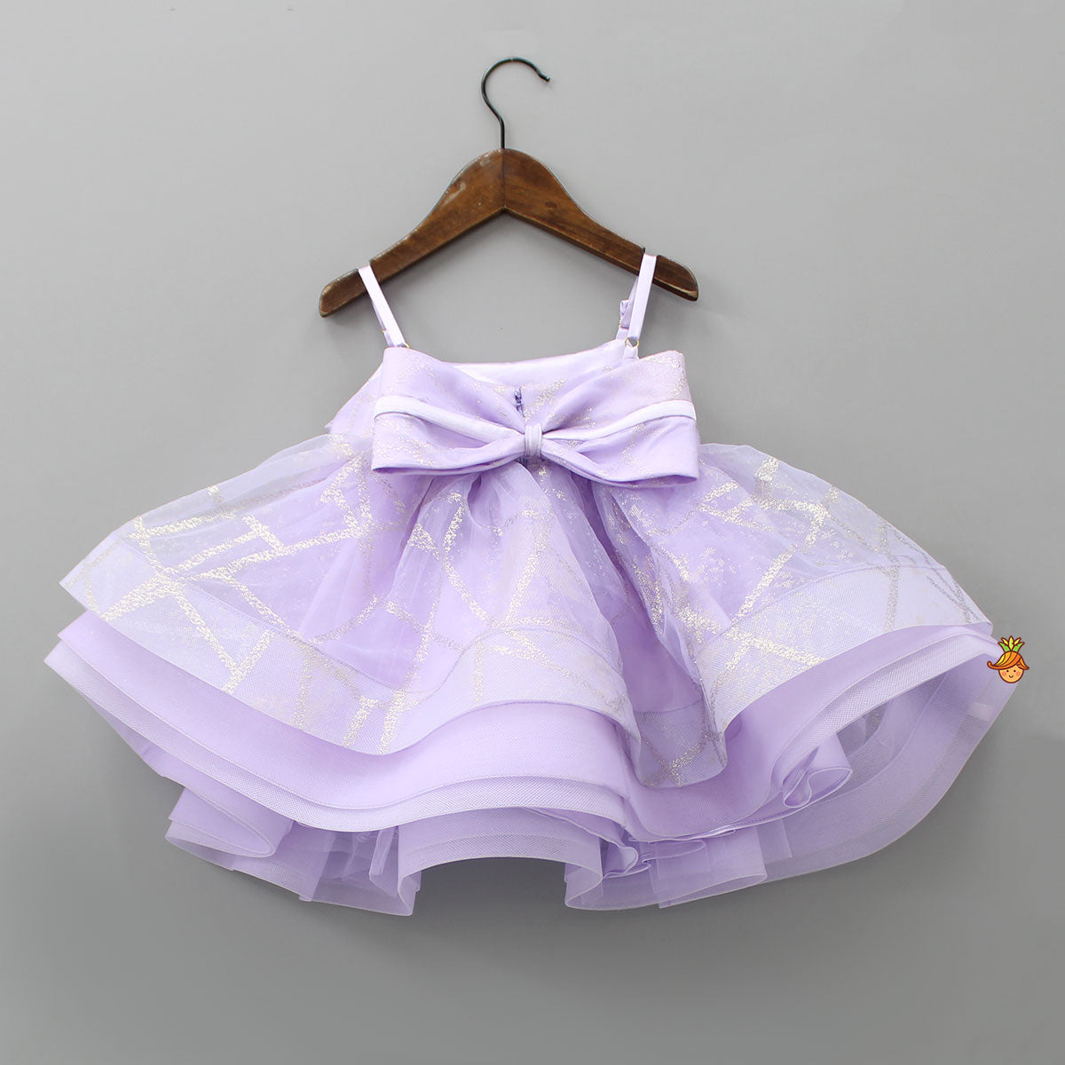 Lavish Lavender Flared Net Dress