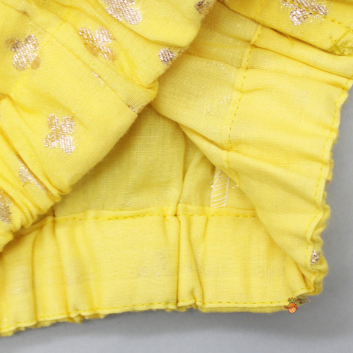 Ethnic Embroidered Yellow Top And Lehenga
