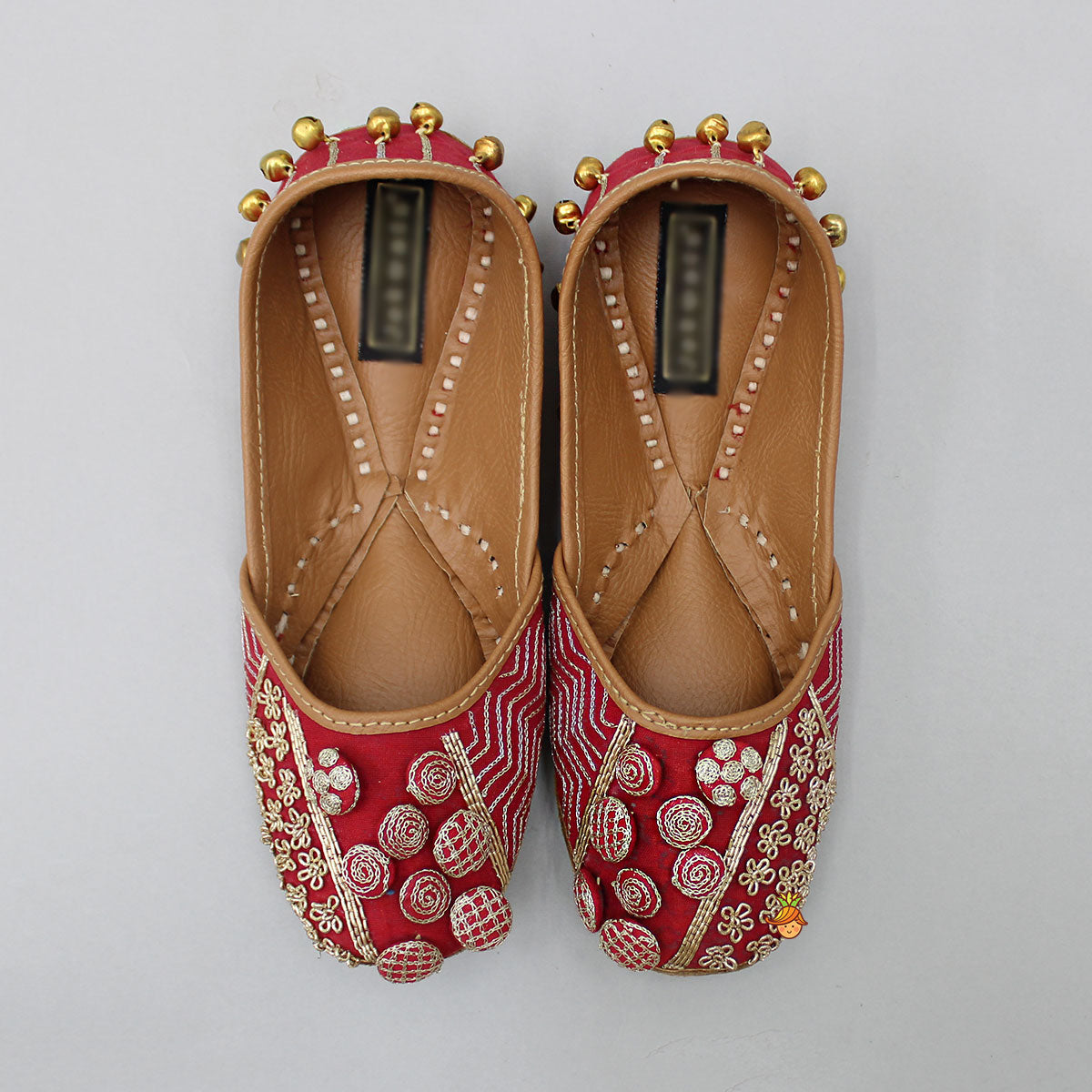 Fabulous Embroidered Small Bells Embellished Jutti
