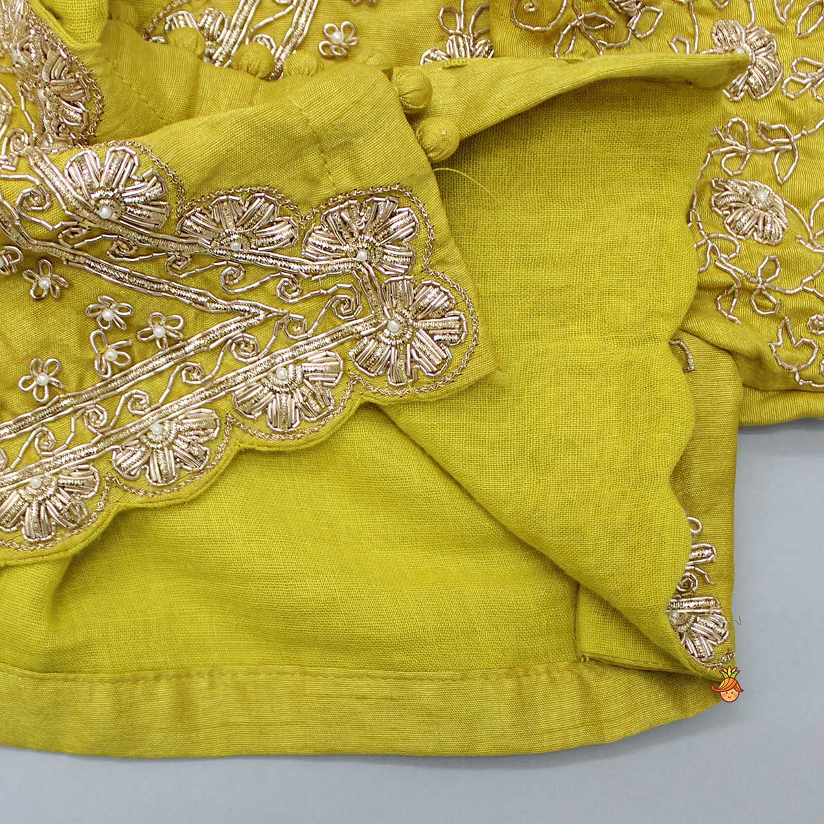 Elegant Anarkali With Heavy Embroidered Potli Buttons Adorned Jacket