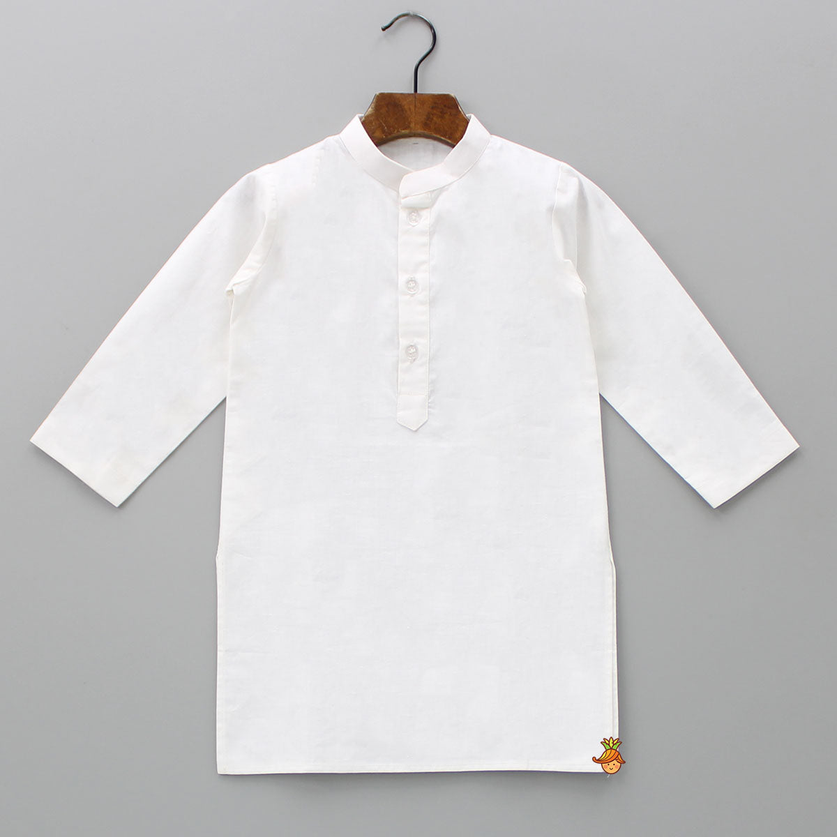 White Kurta With Asymmetric Printed Dual Tone Jacket And Pyjama