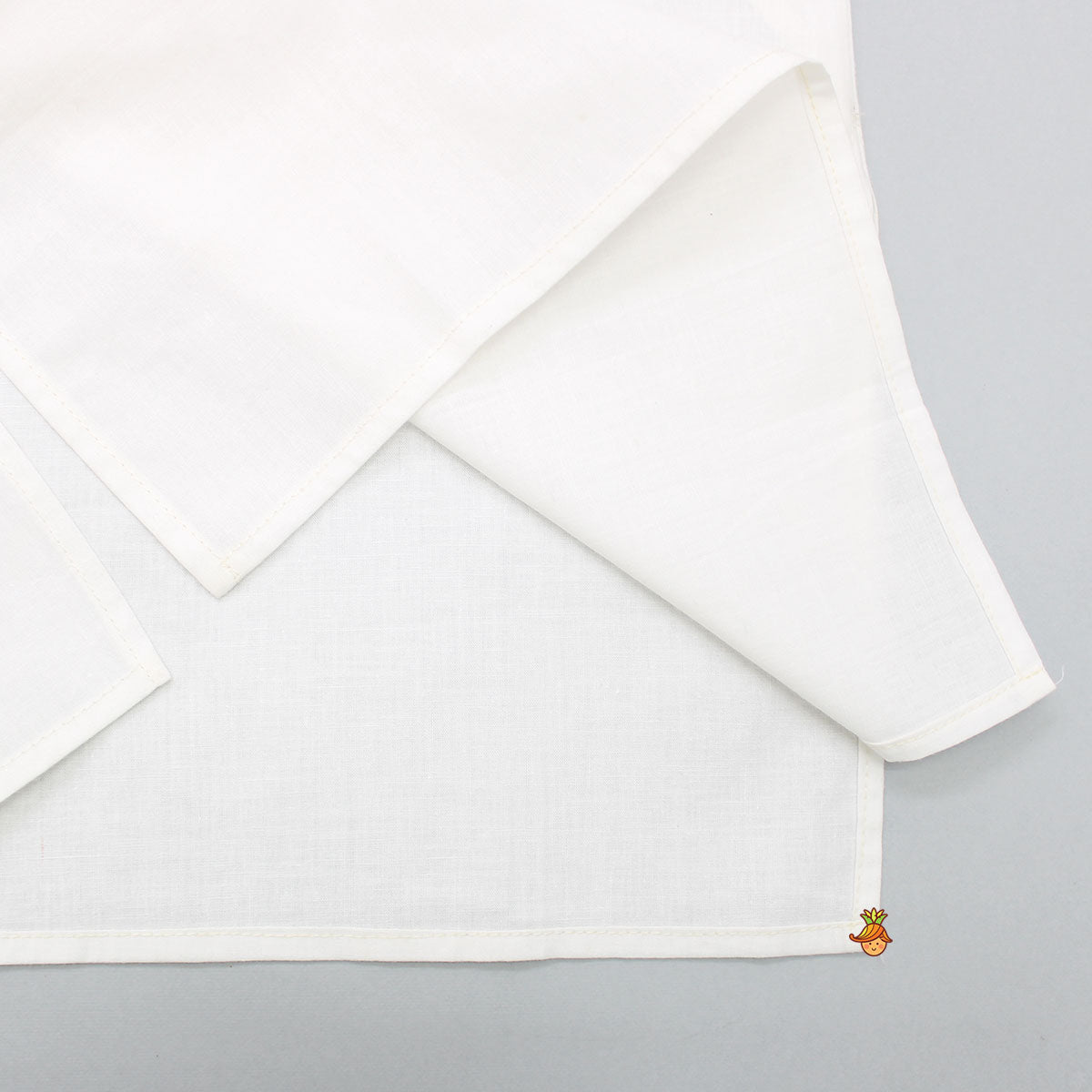 White Kurta With Asymmetric Printed Dual Tone Jacket And Pyjama